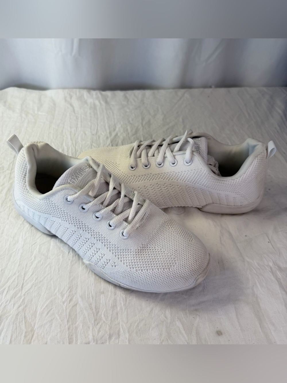 Baxinier White Youth Cheer Competition Shoes sz37 (4.5-5.5) Breathable Knit